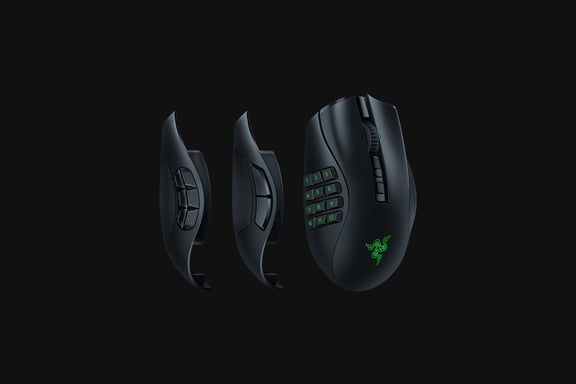 Razer Naga V2 Pro ratón Juego mano derecha RF Wireless + Bluetooth + USB Type-C Óptico 30000 DPI