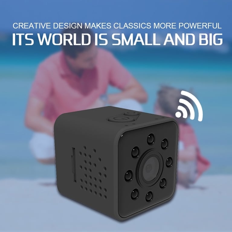 Mini Caméra 1080P DVr Boîtier Étanche Magnétique Ir Poche Wifi 155 Degrés  Noir YONIS - Yonis