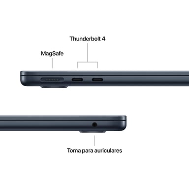 MacBook Air M5 (2026) de 13.6'', 1 TB, RAM 16 GB, GPU Apple 10, color medianoche - QWERTY ES