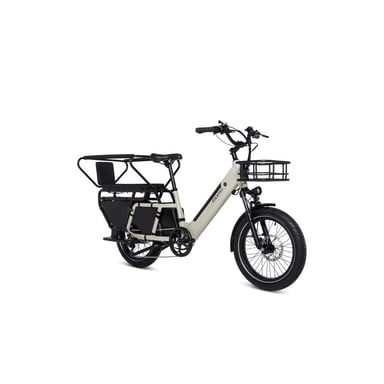 Moma Bikes Cargobike Electrica, E-Compactail, Aluminio, SHIMANO Tourney 7v, Autonomia hasta 100km, Bateria 48V 15Ah