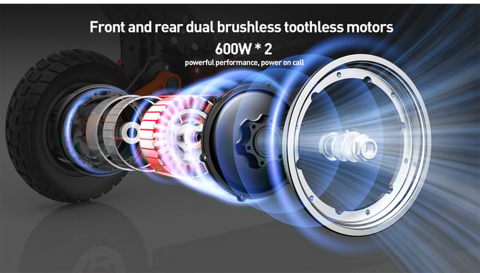 Trottinette électrique tout-terrain JOYOR S8-S-Z 10'' Moteur 2*600W Batterie 48V 26Ah