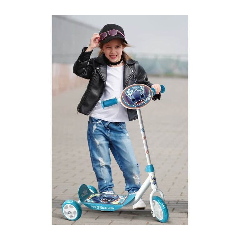 Trottinette 3 Roues DISNEY STITCH Ajustable en hauteur Large plateau antidérapant Poignées anti pincement - vue 4