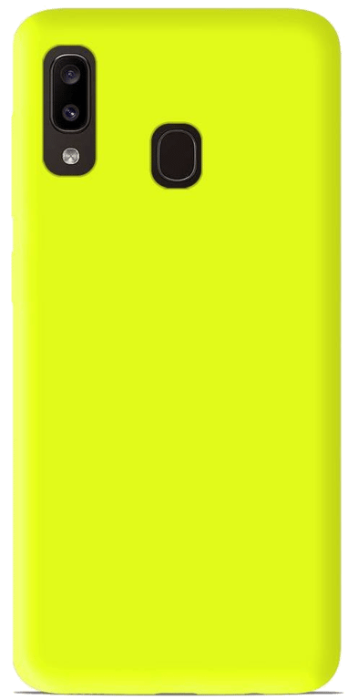 Coque silicone unie compatible Mat Jaune Samsung Galaxy A20e