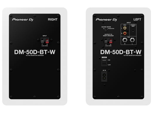 Pioneer DM-50D-BT-W Aktiver Monitor-Lautsprecher 3.4 Zoll 25 W 1 Paar 2-voies Blanc Avec fil &sans fil 50 W - Neuf Blanc - vue 2