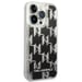 Custodia Karl Lagerfeld per iPhone 14 Pro 6,1'' nero Liquid Glitter Monogram