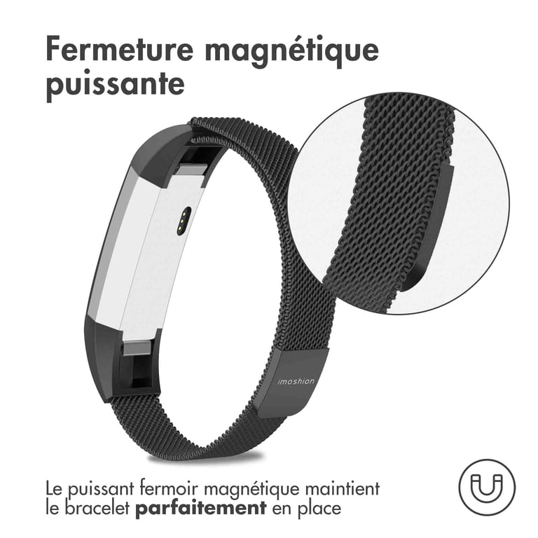 Bracelet Fitbit Alta HR 20mm Magnétique Milanais - vue 5