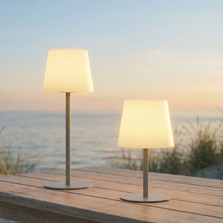 KREAFUNK ARC Lampe LED Tactile – Portable, recharge solaire & USB-C, jusqu'à 24 heures d'autonomie, 2 hauteurs possibles, éclairage d'ambiance -Terracotta - Neuf
