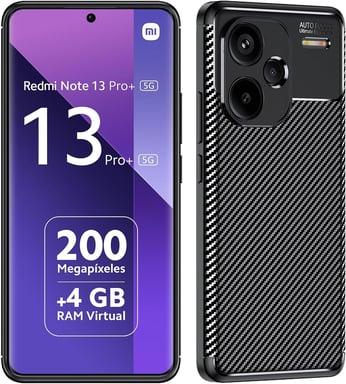 Redmi Note 13 Pro Plus 5G / Redmi Note 13 Pro+ 5G coque brossée noire