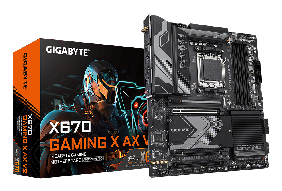 GIGABYTE X670 GAMING X AX V2 carte mère AMD X670 Emplacement AM5 ATX Neuf - vue 1