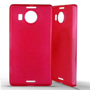Coque silicone unie compatible Givré Rouge Nokia Lumia 950 XL