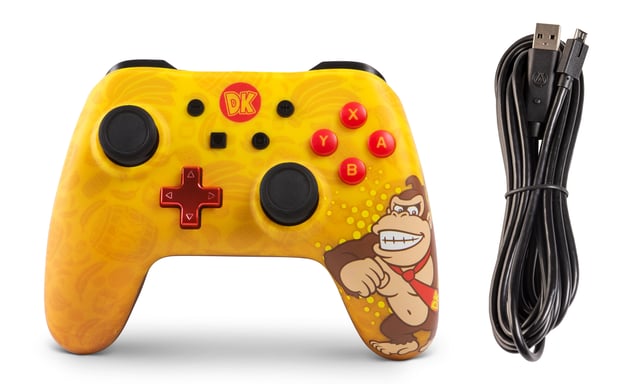 PowerA Donkey Kong marrone, giallo Joystick analogico/digitale USB per Nintendo Switch