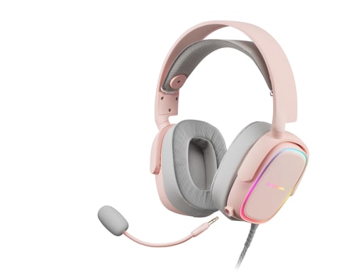 Mars Gaming MHAX Rosa, Auriculares Gaming RGB, Micrófono Extraíble, HiFi, Compatibilidad Multiplataforma