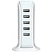 Hub Tour 5 ports USB 2.0 pour Mac et PC Multi-prises Adaptateur (BLANC)