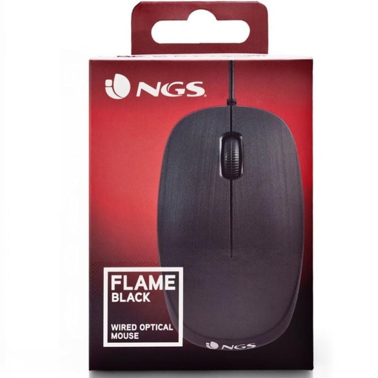 Ratón con cable NGS Flame (negro)