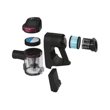 Hoover HF410H 011 Aspiradora escoba Batería Secar Micro Sin bolsa 0,4 L 240 W Magenta 2,5 Ah