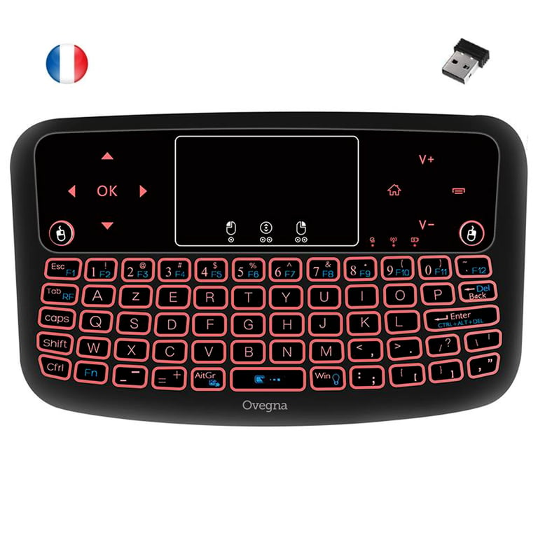 Ovegna A3: Mini Clavier sans Fil AZERTY Wireless 2.4Ghz - Neuf