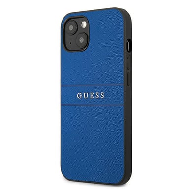Custodia Guess per iPhone 13 mini 5,4'' blu Saffiano Strap