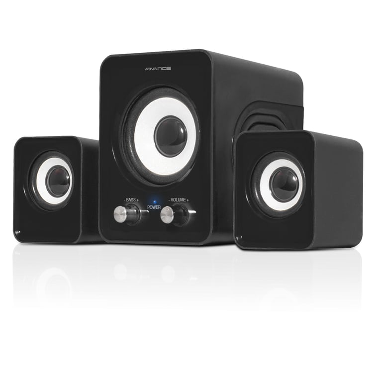 Pack Enceintes Advance SP-U803BK – 2.1, 6W RMS, USB, Contrôles Volume