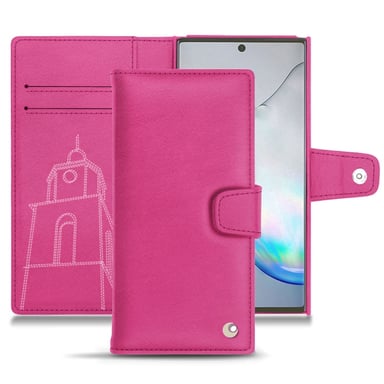 Housse cuir Samsung Galaxy Note10+ -  - Rose - Cuir lisse premium