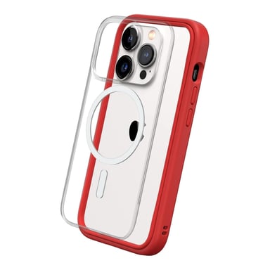 Funda modular RhinoShield Mod NX compatible con MagSafe para [iPhone 14 Pro] Fuerza magnética superior, personalizable. Absorbe el impacto de caídas desde 3,5 metros - Rojo