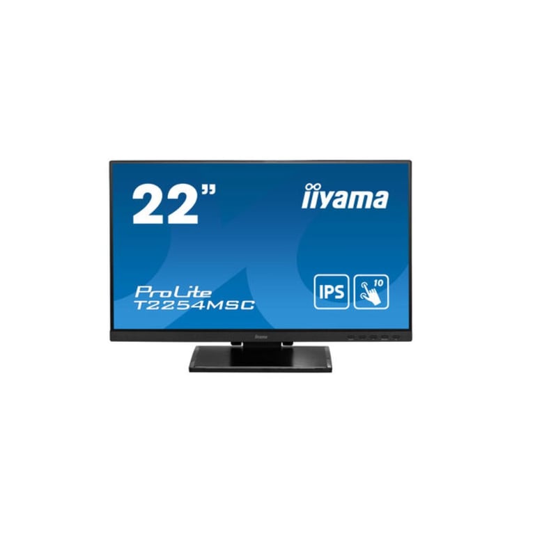 Ecran IIYAMA 21.5   Tactile PCAP 10 points ULTRA MINCE dalle IPS anti-reflet 1920x1080 4ms 250 cd/m2 1xHDMI 1xDisplayPort USB HUB (2x3.0) T2254MSC-B1AG - Neuf