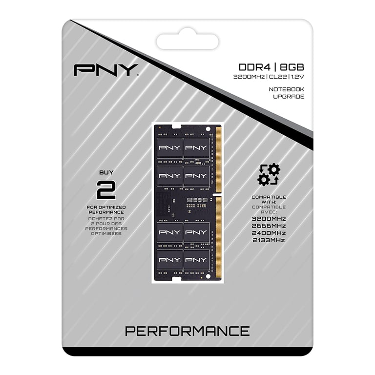 PNY Performance module de mémoire 8 Go 1 x 8 Go DDR4 3200 MHz Neuf - vue 2