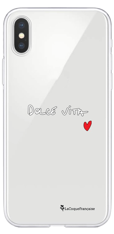 LaCoqueFrançaise Coque Apple iPhone XlXs silicone transparente Motif Dolce Vita ultra resistant