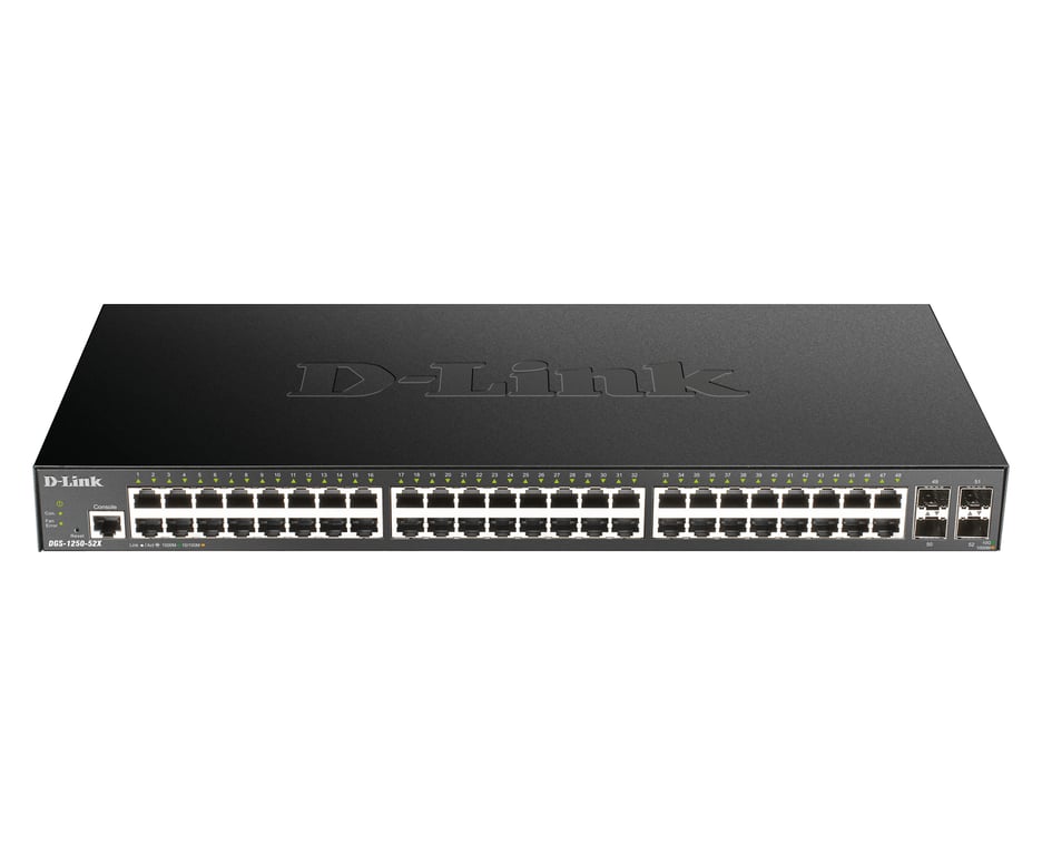 D-Link DGS-1250-52X Géré L3 Gigabit Ethernet (10/100/1000) Noir - Neuf
