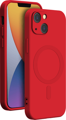 Funda compatible MagSafe Silicona Roja para iPhone 14 Bigben