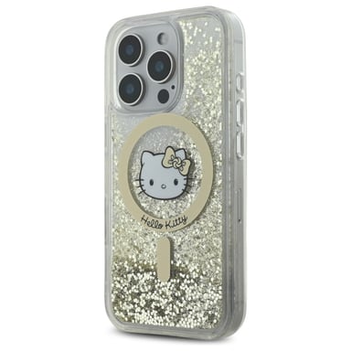 Étui Hello Kitty pour iPhone 16 Pro  Max 6.9  or étui rigide  Liquid Glitter Fever MagSafe - Neuf