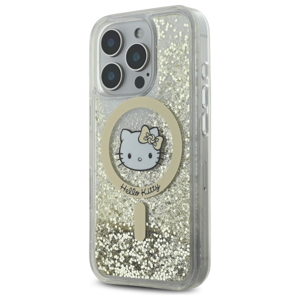 Hello kitty Liquid Glitter Fever MagSafe Coque pour iPhone 16 Pro or - vue 2