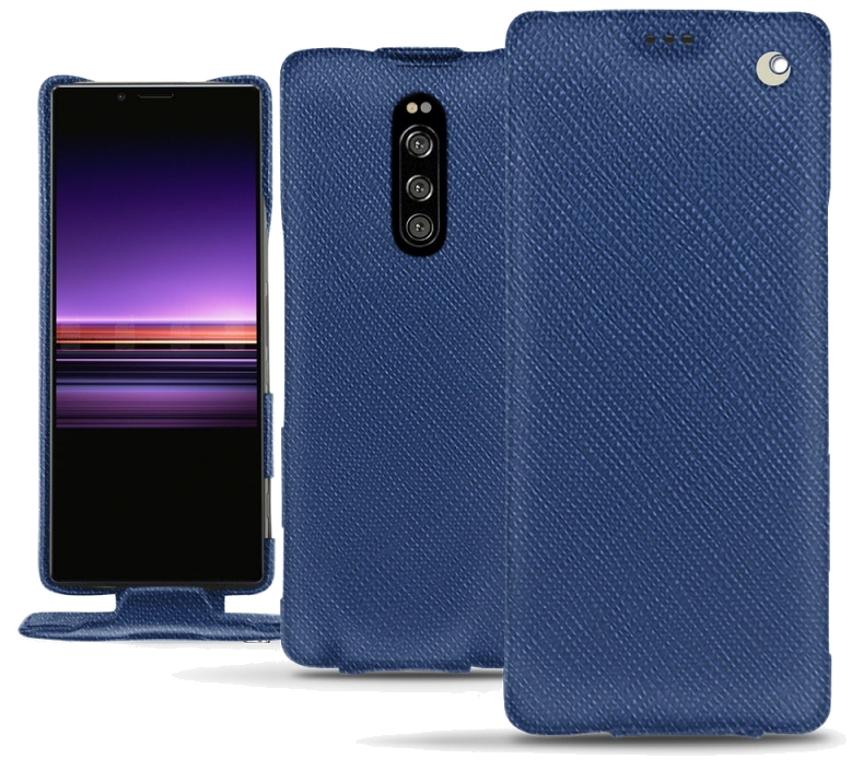 Housse cuir Sony Xperia 1 - Rabat verticalBleu