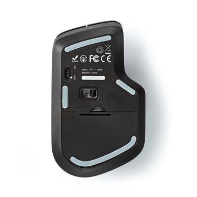 Nedis Ratón inalámbrico de 6 botones con botón de encendido/apagado ajustable de ppp Negro