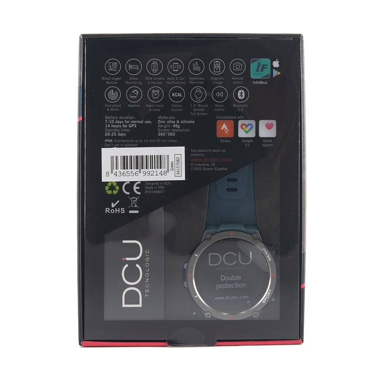 DCU Advance Tecnologic 34157082 smartwatche et montre de sport 3 3 cm 1.3 AMOLED 50 mm Numérique 360 x 360 pixels Écran tactile 4G GPS satellite Neuf - vue 2