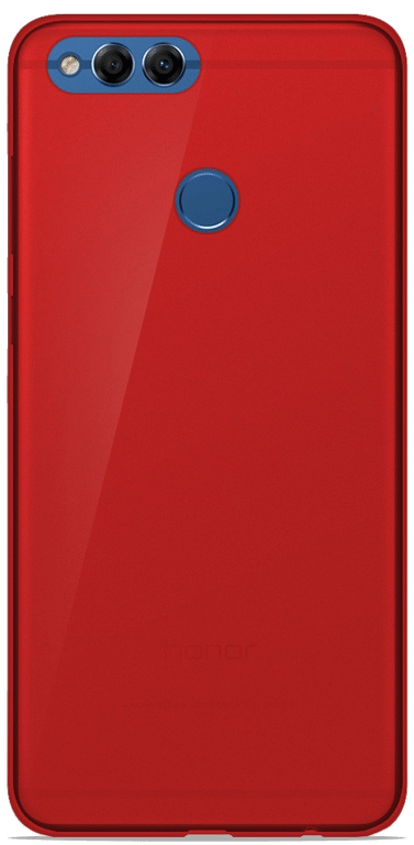 Coque silicone unie compatible Givré Rouge Huawei Honor 7X