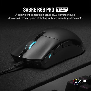 Corsair SABRE RGB PRO Mouse ottico USB Type-A per destrimani 18000 DPI