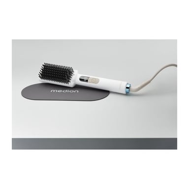 Brosse lissante chauffante MEDION MD19859 46W 5 niveaux 165–210°C céramique/tourmaline écran LED Blanc