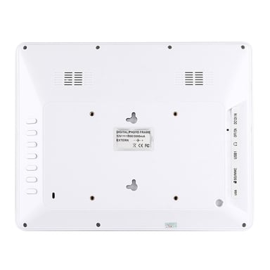 Cadre Photo Numérique 12 pouces LCD SD USB MP3 Vidéos Blanc YONIS