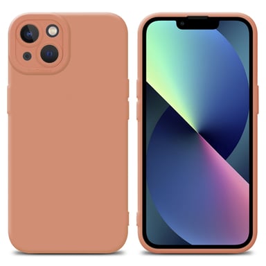 Coque pour Apple iPhone 14 PLUS en FLUID ORANGE CLAIR Housse de protection Étui en silicone TPU flexible