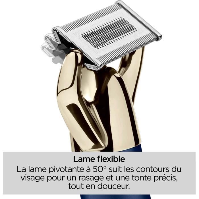 Tondeuse à barbe et rasoir BABYLISS X Blade Super X Metal Sans fil Autonomie 45 min 4 sabots Edition or & - vue 6