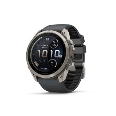 Garmin fenix 9 Pro (GPS) Boîtier de 51 mm en Titane Graphite avec bracelet silicone Noir - Taille unique - Neuf