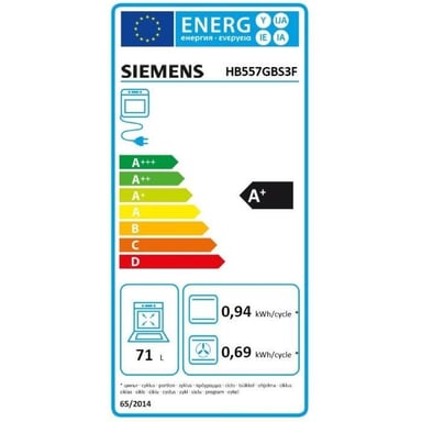 Horno empotrable SIEMENS IQ500 HB557GBS3F Negro 71L SoftClose 7 modos Limpieza Ecoclean Clase A+