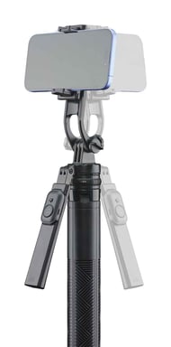 Cellularline Selfie Stick Max Para selfies multifuncional con soporte cuadripode ajustable y control remoto Bluetooth, ideal para tomas estables y un posicionamiento flexible en cualquier lugar