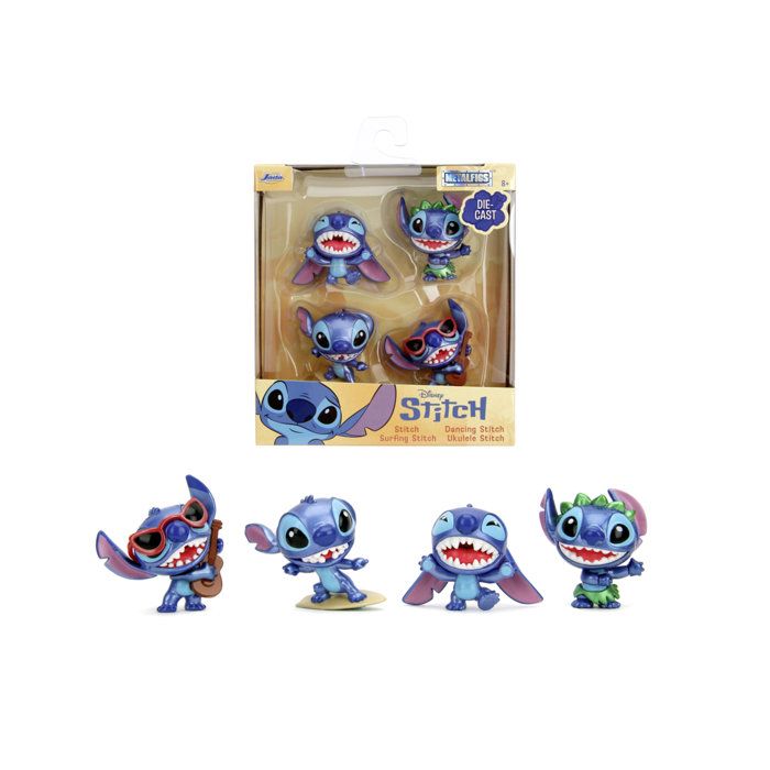 Jada Figurines Stitch 6cm Set 4 pieces Des Neuf