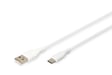Digitus Câble de connexion USB-C en silicone, 0,5m, blanc