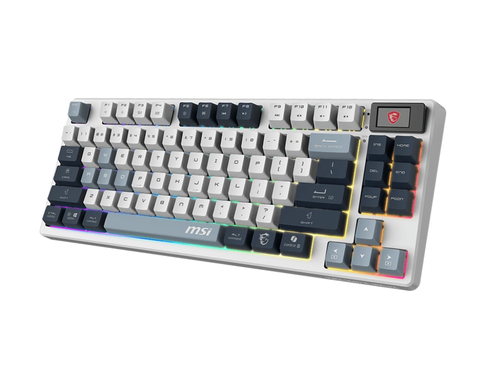 Clavier Gaming MSI FORGE GK600 TKL WIRELESS S11-43USP01-HH9 – USB + Bluetooth, QWERTY - vue 3
