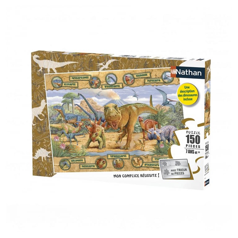 Puzzle 150 pièces : Les espèces de dinosaures Ravensburger Nathan - vue 2