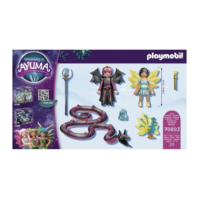 PLAYMOBIL - 70803 - AYUMA - Crystal Fairy et Bat Fairy avec animaux - Neuf