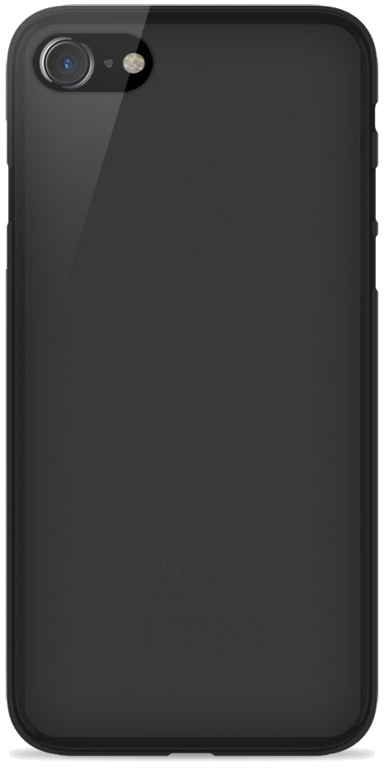 Coque silicone unie compatible Givré Noir Apple iPhone SE 2020