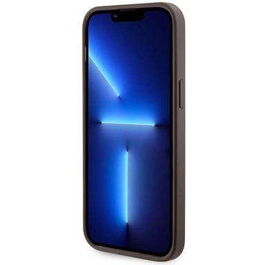 Custodia Guess per iPhone 15 Pro Max 6,7'' marrone Custodia rigida 4G a strisce stampate MagSafe